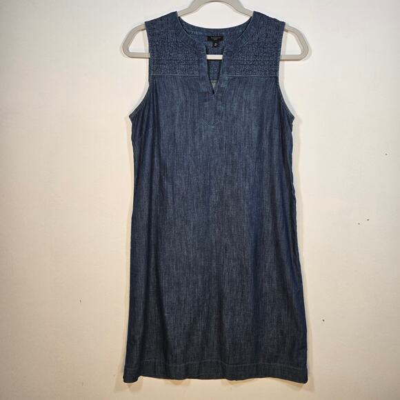Talbots Dresses & Skirts - Talbots Chambray Denim Sleeveless Shift. Size 6P